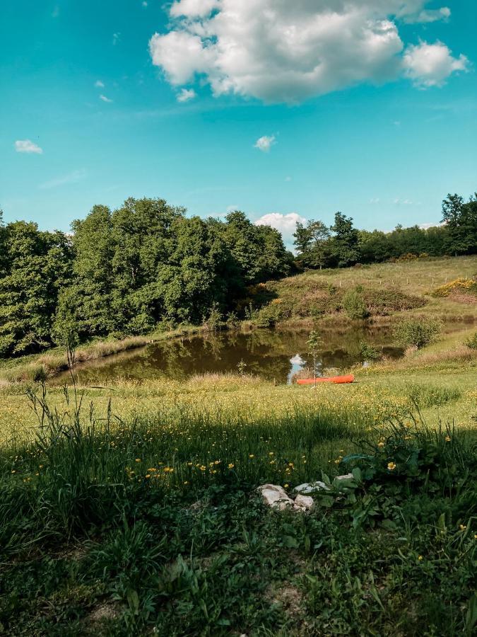 La Ferme Du Pont De Maumy, Cabane Au Bord De L'Etang Et Bain Nordique Busserolles Eksteriør bilde